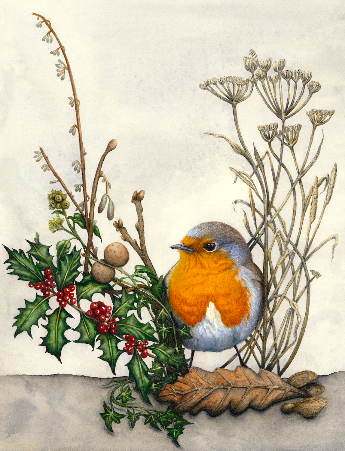 December Robin by Cheri Hunston100